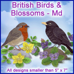 A British Birds & Blossoms Design Pack