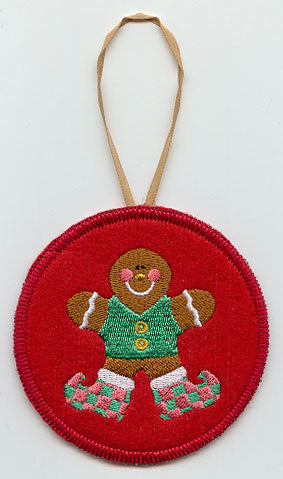 Gingerbread Man Ornament (In-the-Hoop)