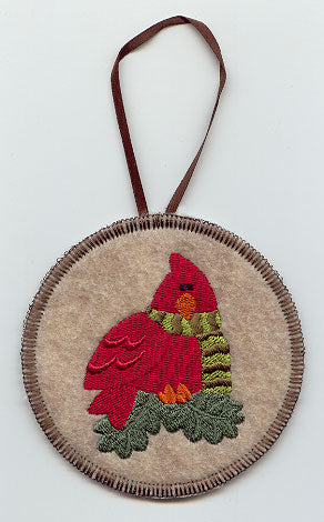 Christmas Cardinal Ornament (In-the-Hoop)