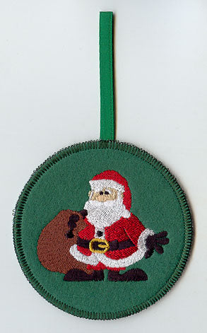 Santa 1 Ornament (In-the-Hoop)