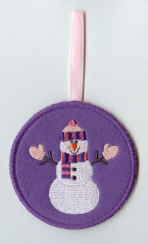 Snowman 2 Ornament (In-the-Hoop)