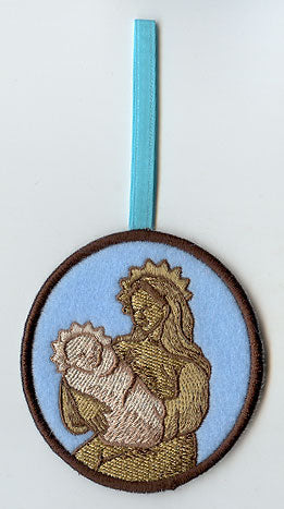 Mary and Jesus Ornament (In-the-Hoop)