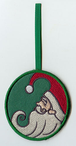 Santa Claus Ornament (In-the-Hoop)