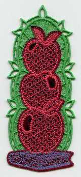Bright Apple Bookmark (Lace) (Mylar)