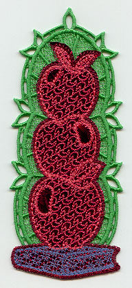 Bright Apple Bookmark (Lace) (Mylar)