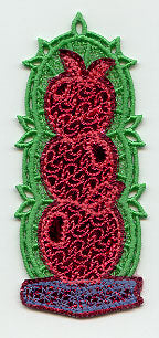 Bright Apple Bookmark (Lace) (Mylar)