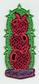 Bright Apple Bookmark (Lace) (Mylar)
