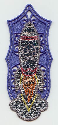 Rocket Bookmark (Lace) (Mylar)