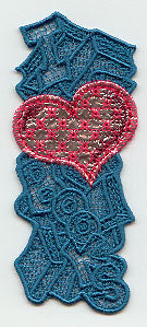 I Love Books Bookmark (Lace) (Mylar)