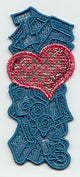 I Love Books Bookmark (Lace) (Mylar)