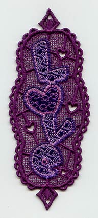 Love Bookmark (Lace) (Mylar)