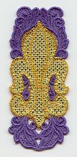 Fleur-de-Lis Bookmark (Lace) (Mylar)