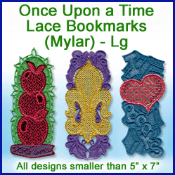 A Once Upon a Time Lace Bookmarks (Mylar) Design Pack