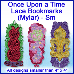 A Once Upon a Time Lace Bookmarks (Mylar) Design Pack