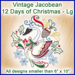 A Vintage Jacobean 12 Days of Christmas Design Pack