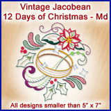 A Vintage Jacobean 12 Days of Christmas Design Pack