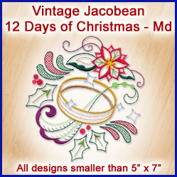 A Vintage Jacobean 12 Days of Christmas Design Pack