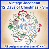 A Vintage Jacobean 12 Days of Christmas Design Pack