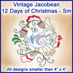 A Vintage Jacobean 12 Days of Christmas Design Pack
