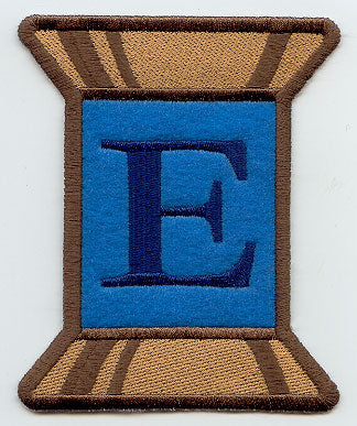 Spool of Thread Letter E - 5 Inch (In-the-Hoop)