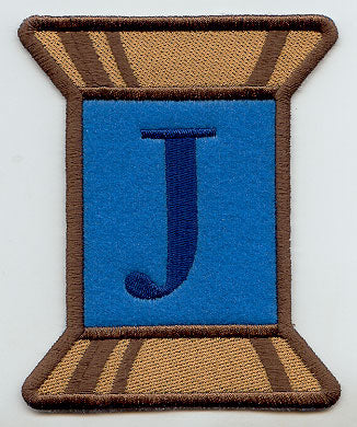 Spool of Thread Letter J - 5 Inch (In-the-Hoop)