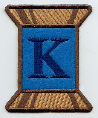 Spool of Thread Letter K - 5 Inch (In-the-Hoop)