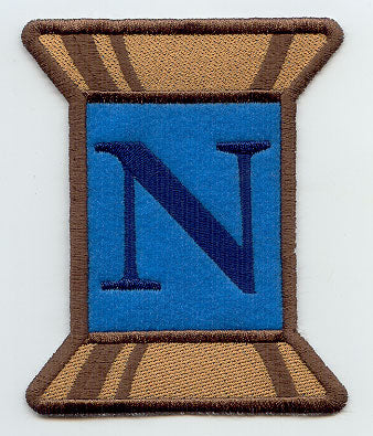 Spool of Thread Letter N - 5 Inch (In-the-Hoop)