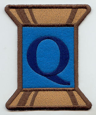 Spool of Thread Letter Q - 5 Inch (In-the-Hoop)