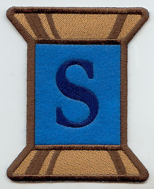 Spool of Thread Letter S - 5 Inch (In-the-Hoop)