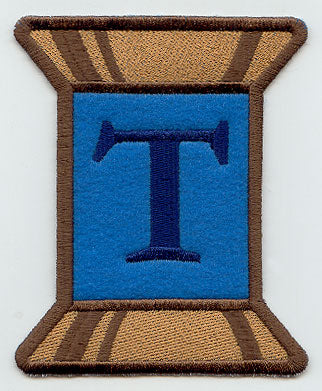 Spool of Thread Letter T - 5 Inch (In-the-Hoop)