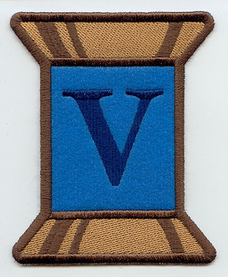 Spool of Thread Letter V - 5 Inch (In-the-Hoop)