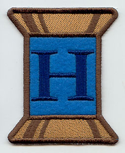 Spool of Thread Letter H - 5 Inch (In-the-Hoop)