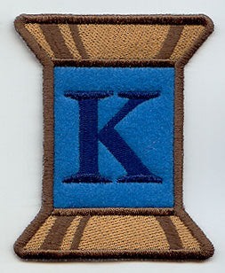 Spool of Thread Letter K - 5 Inch (In-the-Hoop)