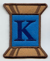 Spool of Thread Letter K - 5 Inch (In-the-Hoop)