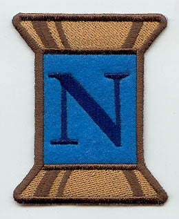 Spool of Thread Letter N - 5 Inch (In-the-Hoop)