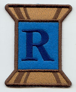 Spool of Thread Letter R - 5 Inch (In-the-Hoop)