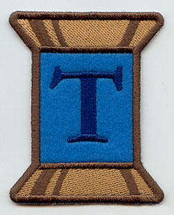 Spool of Thread Letter T - 5 Inch (In-the-Hoop)