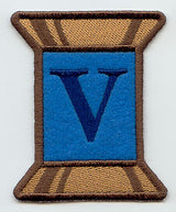 Spool of Thread Letter V - 5 Inch (In-the-Hoop)
