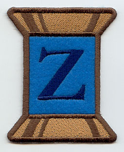 Spool of Thread Letter Z - 5 Inch (In-the-Hoop)