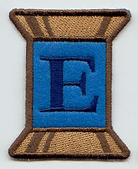 Spool of Thread Letter E - 5 Inch (In-the-Hoop)