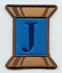 Spool of Thread Letter J - 5 Inch (In-the-Hoop)