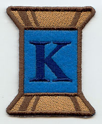 Spool of Thread Letter K - 5 Inch (In-the-Hoop)