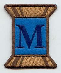 Spool of Thread Letter M - 5 Inch (In-the-Hoop)