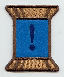 Spool of Thread Punctuation Exclamation Mark - 5 Inch (In-the-Hoop)