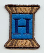 Spool of Thread Letter H - 5 Inch (In-the-Hoop)