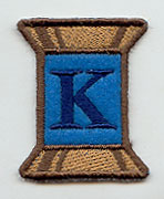 Spool of Thread Letter K - 5 Inch (In-the-Hoop)