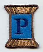 Spool of Thread Letter P - 5 Inch (In-the-Hoop)