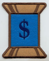 Spool of Thread Punctuation Dollar Sign - 5 Inch (In-the-Hoop)