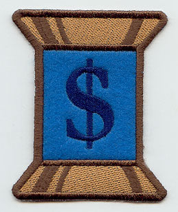 Spool of Thread Punctuation Dollar Sign - 5 Inch (In-the-Hoop)