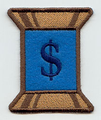 Spool of Thread Punctuation Dollar Sign - 5 Inch (In-the-Hoop)